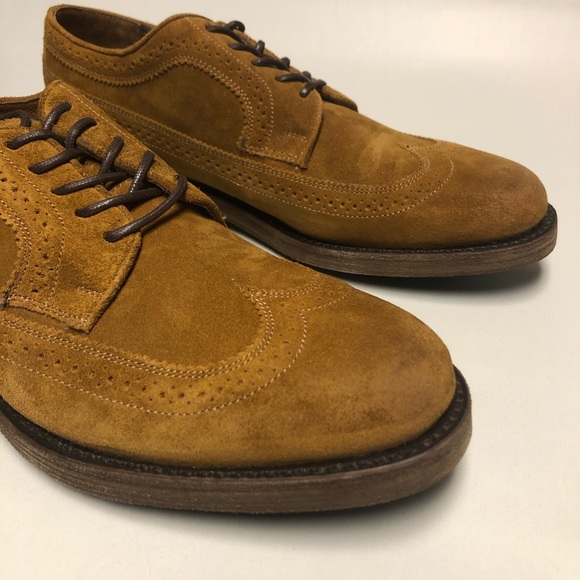 Frye Mens Suede Wingtip Dress Shoes - Picture 8 of 16